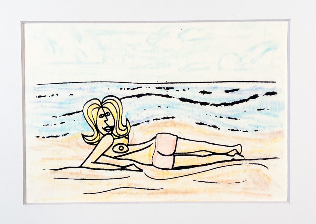 Kevin_Dowler_Picasso_s_Malaga_Beach_Muse___silkscreen_water_on_monoprint__120