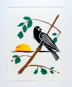 Kevin_Dowler__Sunset_with_a_Brewers_Blackbird___silkscreen__90